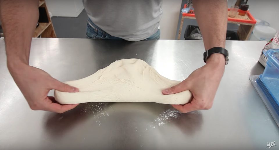 Stretching Elastic Pizza Dough